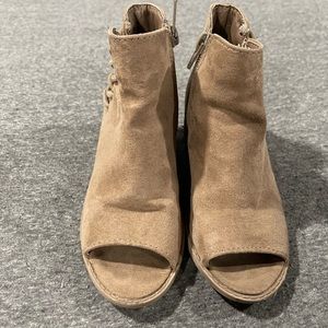 Toddler open toe booties